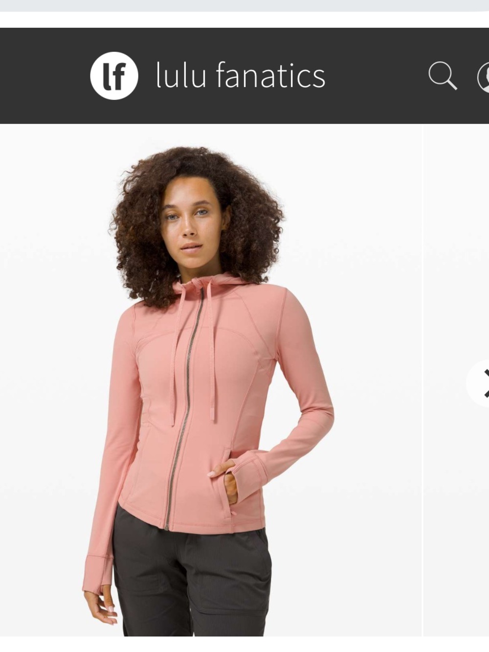 Lululemon Hooded Define Full Zip Jacket Nulu sz 6 Pink Pastel 699